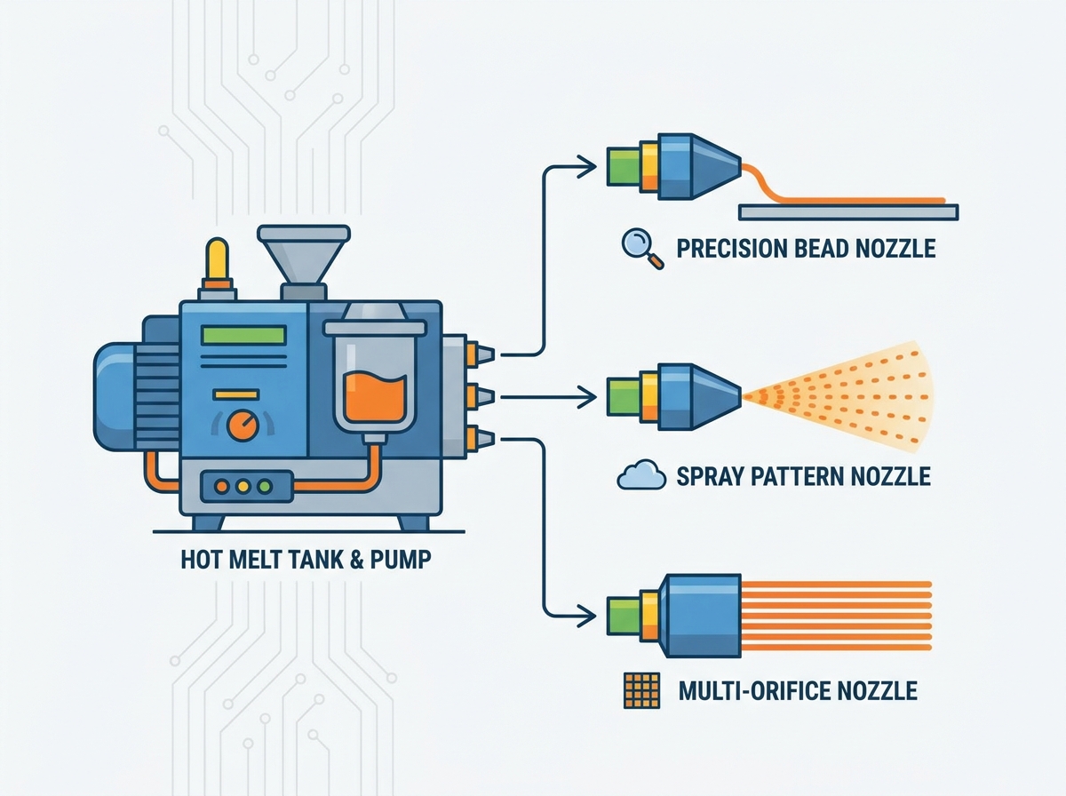 hot melt glue applicator system